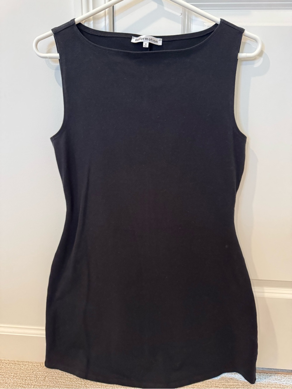 Reformation Nataly Knit Sleeveless Black Dress - SIZE MEDIUM